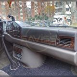 Volkswagen LT35 uyumlu Özel desen Koyu Meşe Maun Full Set,Torpido Konsol Maun Kaplama (Koyu Meşe)