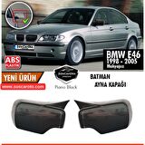 BMW E46 3 Serisi 1998-2005 Makyajsız Kasa İle Uyumlu Batman Yarasa Ayna Kapağı Piano Black ABS Plastik