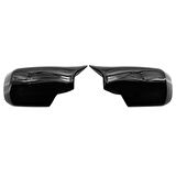 BMW E46 3 Serisi 1998-2005 Makyajsız Kasa İle Uyumlu Batman Yarasa Ayna Kapağı Piano Black ABS Plastik
