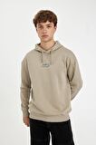 DeFacto Haki Marvel Avengers Boxy Fit Kapüşonlu Sırt Baskılı Sweatshirt C6515AX24AUKH475