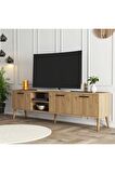 Mezza Exxen 180 Cm (ahşap Ayaklı) Tv Ünitesi Sepet Rengi 1587