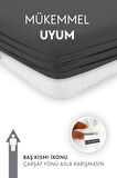 Calmera Home Tek Kişilik %100 Pamuk Penye Lastikli Çarşaf - 100 x 200 cm Antrasit