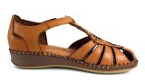 Venüs 2313705 Günlük Hakiki Deri Bayan Sandalet-Taba