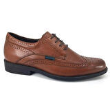 King Paolo 1271 Hakiki Deri Klimalı Erkek Ayakkabı-Taba