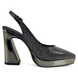 Beety 1280 Günlük Kadın Abiye Ayakkabı-Platin