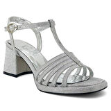 Beety 406 Günlük Kadın Abiye Ayakkabı-Gümüş