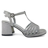 Beety 406 Günlük Kadın Abiye Ayakkabı-Gümüş