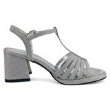 Beety 406 Günlük Kadın Abiye Ayakkabı-Gümüş