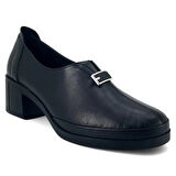 Beety 561 Günlük Hakiki Deri Kadın Ayakkabı-Siyah