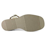 Venüs 2510902 Günlük Hakiki Deri Kadın Sandalet-Bej