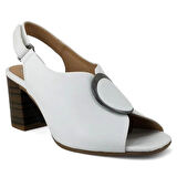 Venüs 2108518 Günlük Hakiki Deri Kadın Sandalet-Beyaz