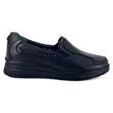 Forelli Faye Deri Anatomik Günlük Kadın Ayakkabı-Siyah