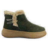 Mammamia 1540 Hakiki Deri Günlük Kadın Bot-Haki