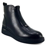 Beety 5068 Hakiki Deri Günlük Kadın Bot-Siyah