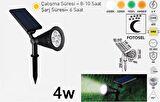 Amber 4W Solar Güneş Enerjili Kazıklı Çim   Bahçe Aydınlatma