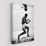 Su Altında Antreman Yapan Boksor Muhammet Ali Duvar Tablosu-6204