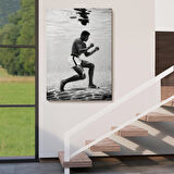 Su Altında Antreman Yapan Boksor Muhammet Ali Duvar Tablosu-6204