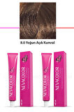2 li Set Premium 8.0 Yoğun Açık Kumral - Kalıcı Krem Saç Boyası 2 X 50 g Tüp