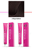 2 li Set Premium 3 Koyu Kahve - Kalıcı Krem Saç Boyası 2 X 50 g Tüp
