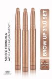 Flormar Aydınlatıcı Kaş Kalemi Brow Up 3'lü Set- Champagne