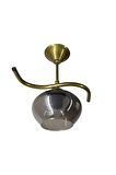 Fuji Eskitme Tekli Füme Yatsı Camlı Avize | Kaliteli Modern Metal Avize