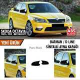 Sts Oto Aksesuar Skoda Octavia Uyumlu Mk2 A5 Facelift 2009-2013 Batman Yarasa Ayna Kapağı