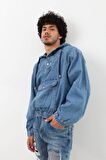 Erkek Jean Sweatshirt Mavi