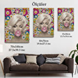 Marilyn Monroe Pembe Balon Duvar Tablosu-6217