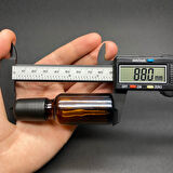 20 cc Amber Cam Roll on Şişesi , Siyah Kapaklı Rollon Şişe 20 Ml  x 3 Adet