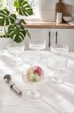 Porsima RYGK0072 Clara 6'lı Ayaklı Cam Tatlı, Puding, Dondurma ve Çerez Kasesi Seti 225ml