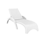 Omnipazar TRK-860 Siesta Fiji Rattan Desenli Ayarlanabilir Lüks Şezlong 