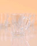 Altılı Cam Kulplu Espresso Çay Bardağı 7 cm