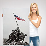 Amerika Bayrağı Diken Askerler Dekoratif Duvar Tablosu-6228