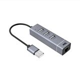 Bix 3 USB Portlu TF SD Kart Okuyucu Hub Çoklayıcı Dönüştürücü Adaptör