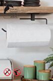Kağıt Rulo Havluluk, Peçetelik, Yapışkanlı Tasarım, Banyo Askısı / Siyah