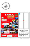 Tanex Tw-2004 Lazer Etiket 99X139 Mm 100 Adet