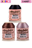 3 Adet Altınbaşak Oya ve Dantel İpi 20 gr - Royaleks - No: 117 - 103 - 485