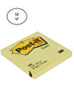 Post-It 3M 654 Yapışkanlı Not Kağıdı 76 x 76 mm 100 Yaprak Sarı