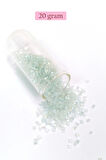 Kesme Cam Boncuk 2mm - 20 Gram - Şeffaf Beyaz -BNC320