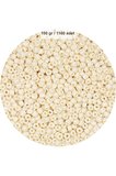 Beyaz Renk 4 mm Yaklaşık 1100 adet / 100 gram Cam Boncuk Oya Yazma Bileklik ve Kolye