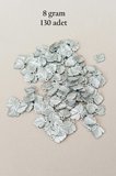 Oya Abiye Bileklik Kolye Pleksi Metalik Plastik Pul Gümüş Renk 8 gram 130 adet - BNC507