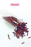 Uzun Boru Kesme Boncuk Çap 2mm Uzunluk 10 mm - 4 Renk - Toplam 80 Gram - BNC429