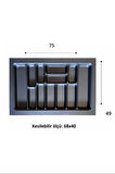 Eko Modüler Kaşıklık 76x49 Cm Antrasit Royaleks-70096