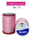 Oyalı 4 Kat Suni İpek İplik İğne Oyası Boncuk İpi Tığ Oyası No:74