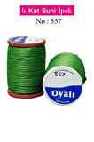 Oyalı 4 Kat Suni İpek İplik İğne Oyası Boncuk İpi Tığ Oyası No:557