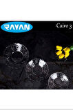 6'lı Cam Tabak Güneş Yıldız Gül 3 Model Royaleks-G-405