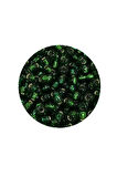 Dökme Cam Kum Boncuk (8/0) 3 mm - 60 Gram - Şeffaf Asker Yeşili - BNC218