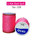 Oyalı 4 Kat Suni İpek İplik İğne Oyası Boncuk İpi Tığ Oyası No:528