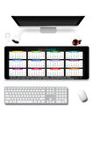 SonicTouch UltraGrand 2025 Takvimi Calender Xxl Gamer Oyuncu Siyah Renkli Klavye Mouse Pad 40x90Cm
