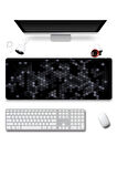 SonicTouch Siyah Gri Petek Desenli Gamer Oyuncu Dikişsiz Sıvı Geçirmez Klavye Mouse Pad 32x70Cm